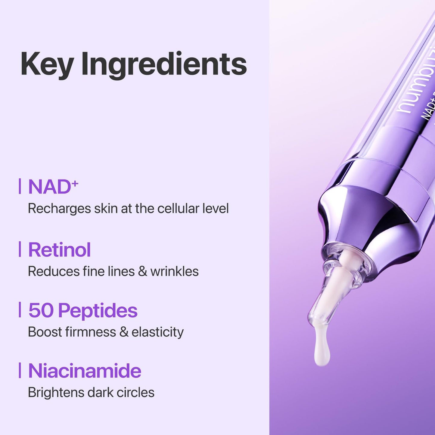numbuzin No.9 NAD+ Lifting & Wrinkle Care Set | NAD+ BIO Lifting-sil Essence + Retinol Volumetox Eye Cream | Firming, Reduce Wrinkles, Fine Lines | Peptides | Serum for Sagging, Aging, Dull Skin