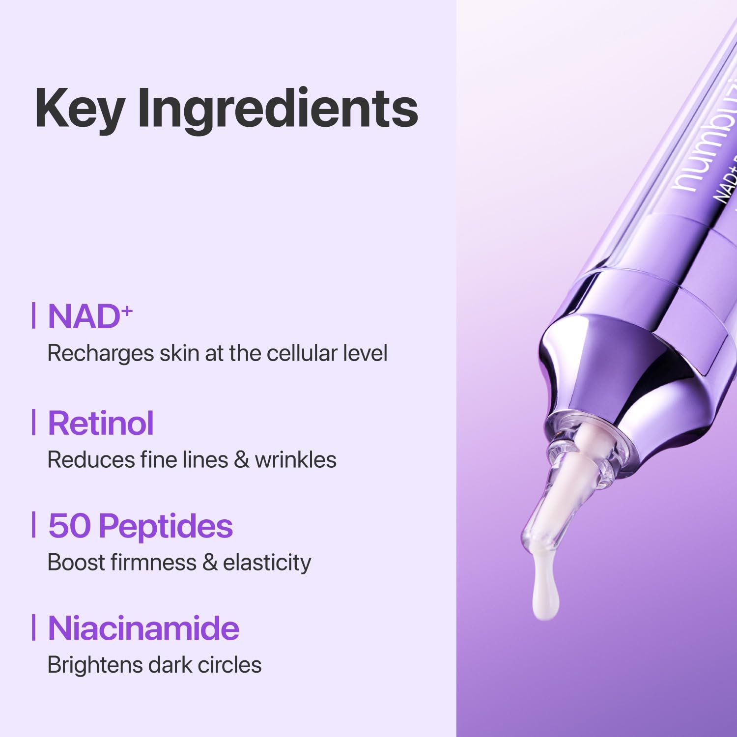 numbuzin No.9 NAD+ Lifting & Wrinkle Care Set | NAD+ BIO Lifting-sil Essence + Retinol Volumetox Eye Cream | Firming, Reduce Wrinkles, Fine Lines | Peptides | Serum for Sagging, Aging, Dull Skin