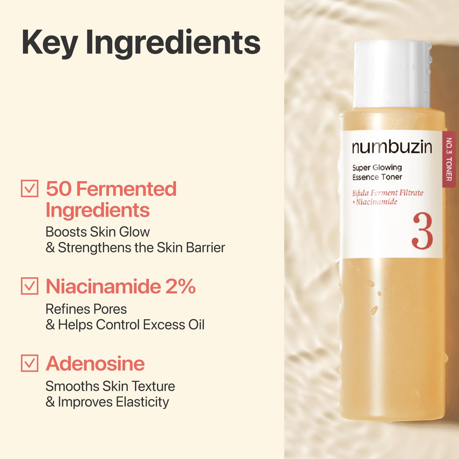 numbuzin No.3 Glowing Skin Duo | Essence Toner + Serum Set for Pores, Texture & Radiance, Glow