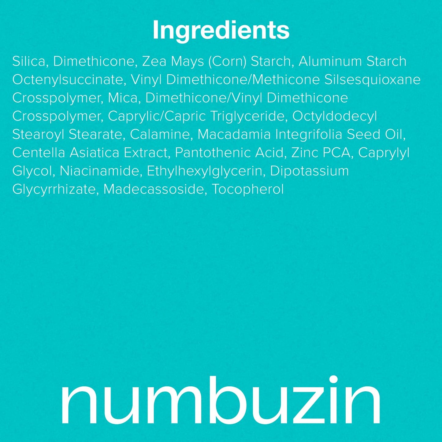 numbuzin No.1 Powder | Pantothenic Skincare 100 Powder | 24H Long-Lasting Finish | Silica + Pantothenic Acid + CICA | For Acne-Prone Skin | 0.24 oz