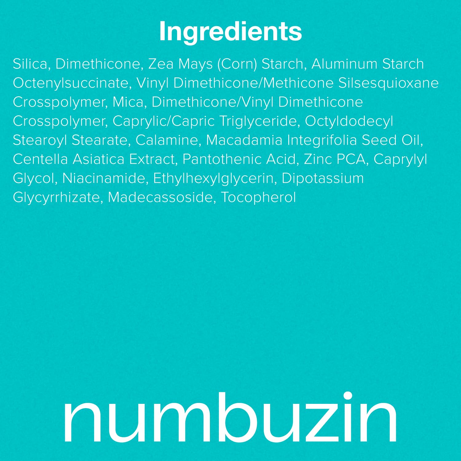numbuzin No.1 Powder | Pantothenic Skincare 100 Powder | 24H Long-Lasting Finish | Silica + Pantothenic Acid + CICA | For Acne-Prone Skin | 0.24 oz