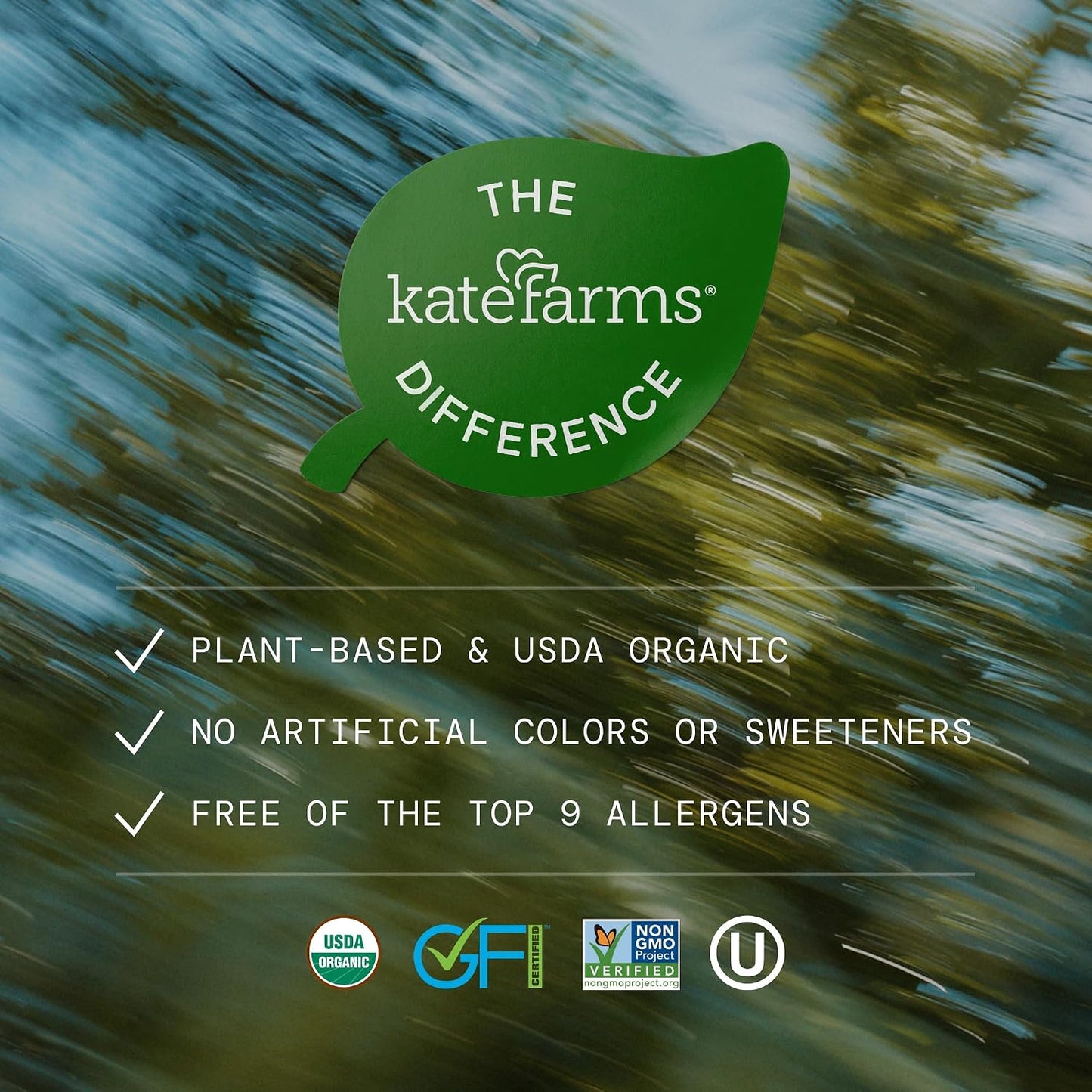 KATE FARMS Organic High Protein Chocolate Shake, 25g Protein, 12 Pack | High-protein organic shake with 25g protein, 6g fiber, 27 vitamins & minerals, and 0g sugar.